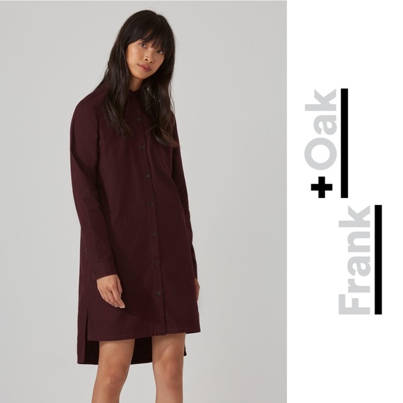 Frank + Oak Flannel Hunter Green Shirt Dress